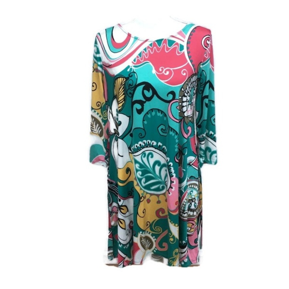 5 for $25 Colorful Print Dress with Pockets size M